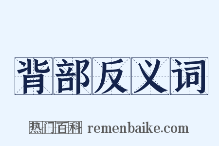 背部反义词是什么意思的图片